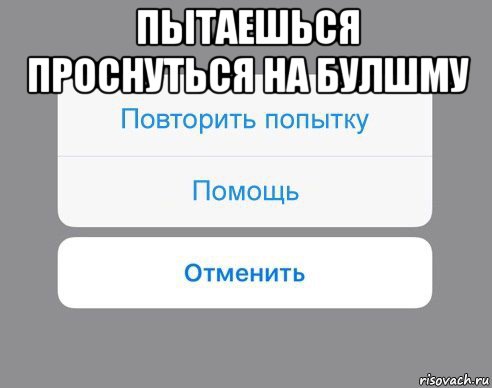 пытаешься проснуться на булшму 