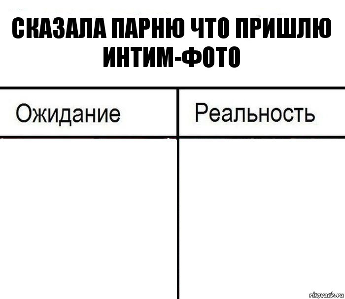 Сказала парню что пришлю интим-фото  , Комикс  Ожидание - реальность