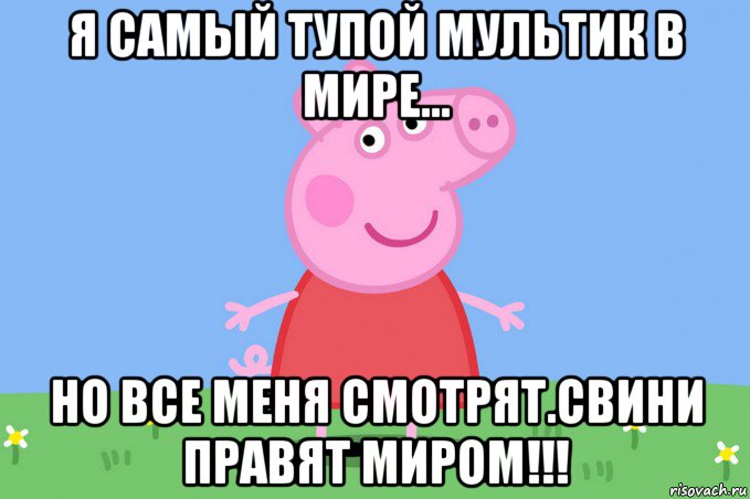 я самый тупой мультик в мире... но все меня смотрят.свини правят миром!!!, Мем Пеппа