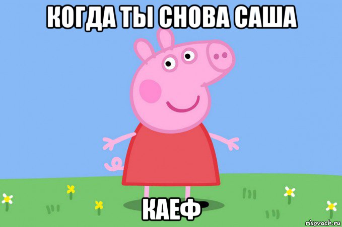 когда ты снова саша каеф, Мем Пеппа