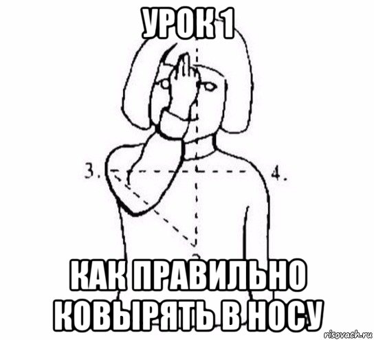 урок 1 как правильно ковырять в носу, Мем  Перекреститься