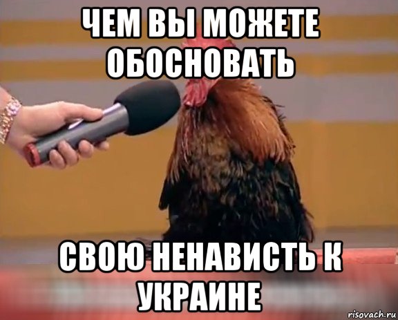 чем вы можете обосновать свою ненависть к украине