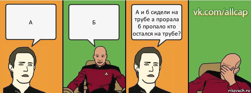 А Б А и б сидели на трубе а прорала б пропало кто остался на трубе?, Комикс с Кепом