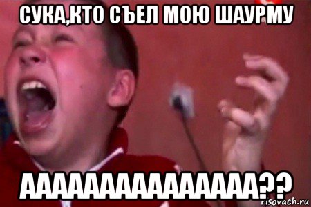 сука,кто съел мою шаурму ааааааааааааааа??