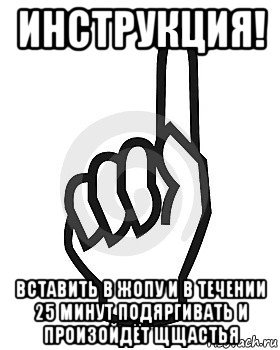 инструкция! вставить в жопу и в течении 25 минут подяргивать и произойдёт щщастья, Мем Сейчас этот пидор напишет хуйню