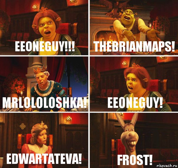 Eeoneguy!!! TheBrianMaps! MrLololoshka! EeOneGuy! EdwartAteva! FROST!, Комикс  Шрек Фиона Гарольд Осел