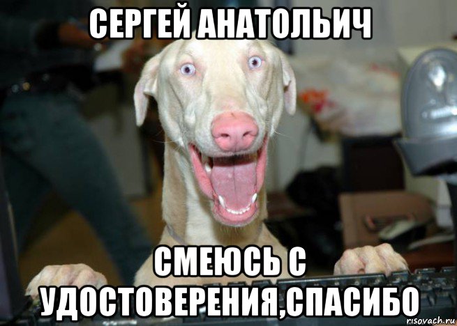 сергей анатольич смеюсь с удостоверения,спасибо