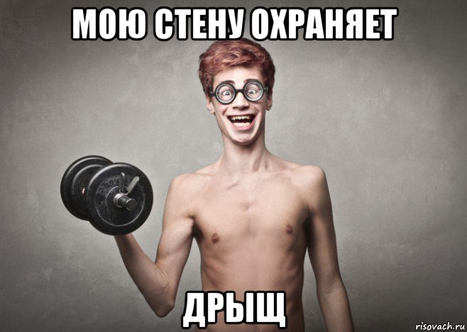мою стену охраняет дрыщ