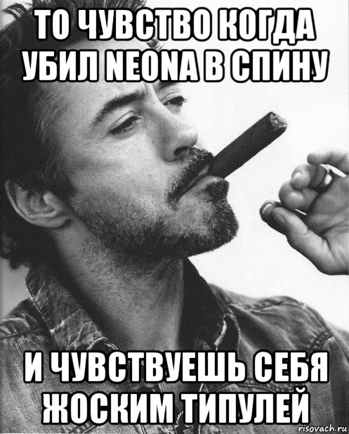 то чувство когда убил neona в спину и чувствуешь себя жоским типулей