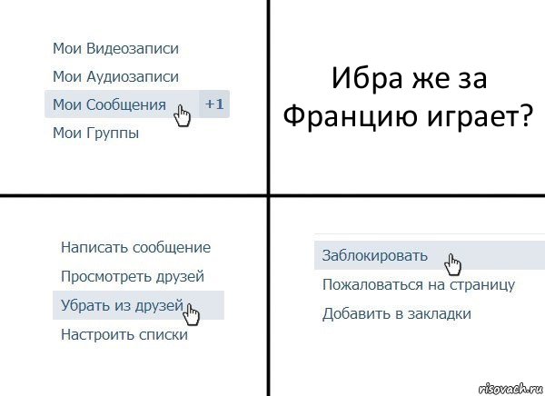 Ибра же за Францию играет?, Комикс  Удалить из друзей