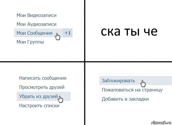 ска ты че, Комикс  Удалить из друзей