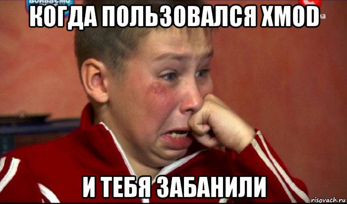 когда пользовался xmod и тебя забанили, Мем  Сашок Фокин