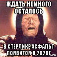 ждать немного осталось в стерлике асфальт появится в 2020г, Мем Ванга (цвет)