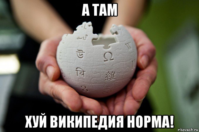 а там хуй википедия норма!, Мем Википедия