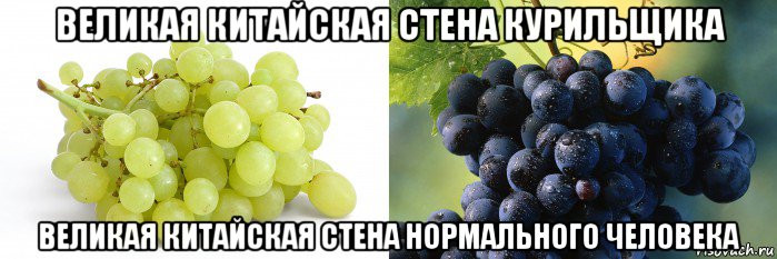 великая китайская стена курильщика великая китайская стена нормального человека
