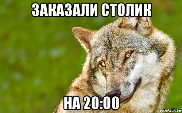 заказали столик на 20:00, Мем   Volf