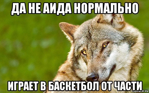 да не аида нормально играет в баскетбол от части, Мем   Volf