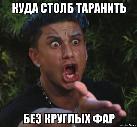 куда столб таранить без круглых фар, Мем Ёбаная тварьблять