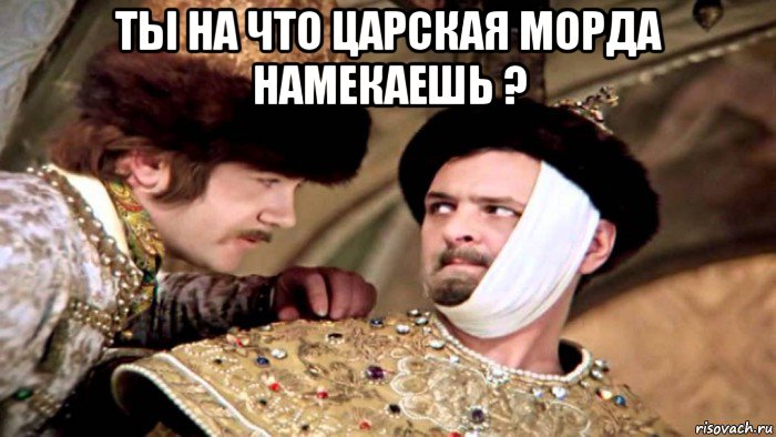 ты на что царская морда намекаешь ? , Мем Ыв