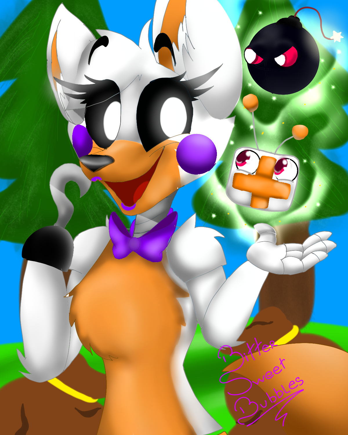 Мир Фнаф Лолбит Fnaf World Lolbit Шаблон - Five Nights At Freddy's, HD Png  Download - 799x1000(#6659149) - PngFind