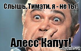 Слышь, Тимати, я - не ты! Алесс Капут!