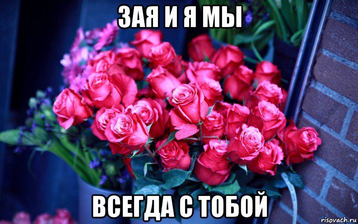 зая и я мы всегда с тобой, Мем Цветы