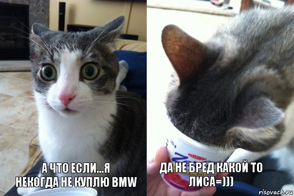 А ЧТО ЕСЛИ...Я
НЕКОГДА НЕ КУПЛЮ BMW ДА НЕ БРЕД КАКОЙ ТО
ЛИСА=))), Комикс  Да не бред-какой-то (2 зоны)