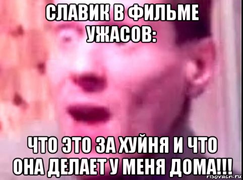 славик в фильме ужасов: что это за хуйня и что она делает у меня дома!!!, Мем Дверь мне запили