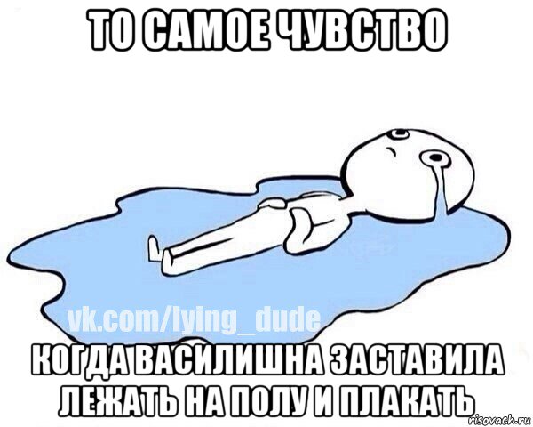 то самое чувство когда василишна заставила лежать на полу и плакать, Мем Этот момент когда