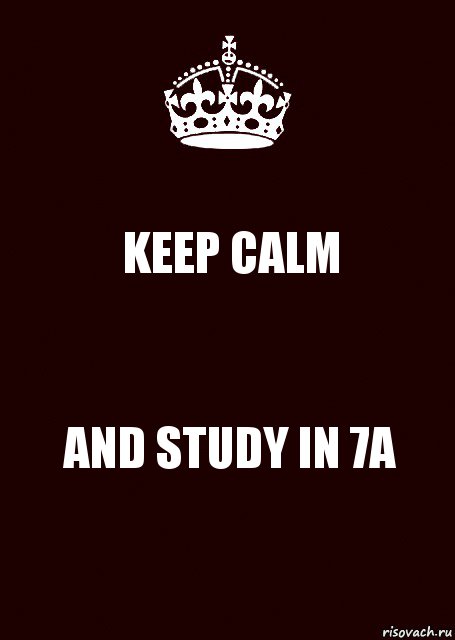 KEEP CALM AND STUDY IN 7A, Комикс keep calm