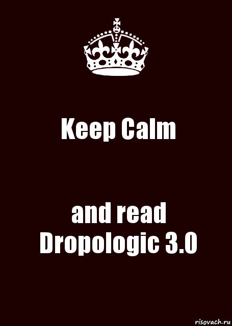 Keep Calm and read
Dropologic 3.0, Комикс keep calm