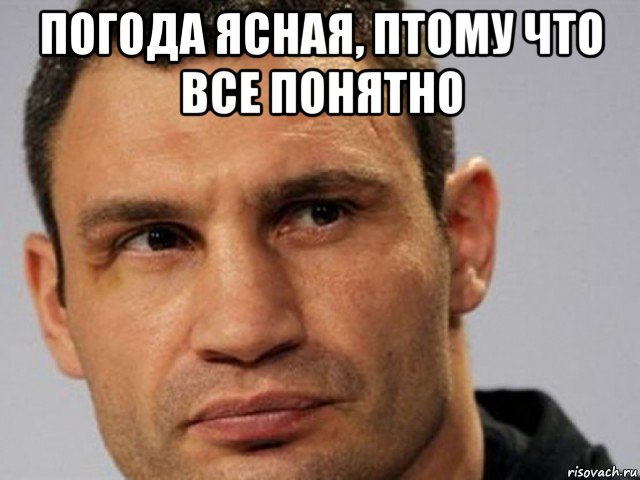 погода ясная, птому что все понятно 