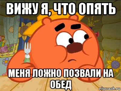 вижу я, что опять меня ложно позвали на обед, Мем Копатыч присматривается