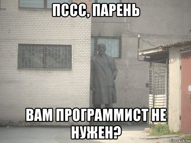 пссс, парень вам программист не нужен?