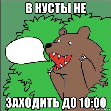 в кусты не заходить до 10:00, Мем Медведь-шлюха