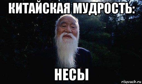 китайская мудрость: несы, Мем Мудрый китаец