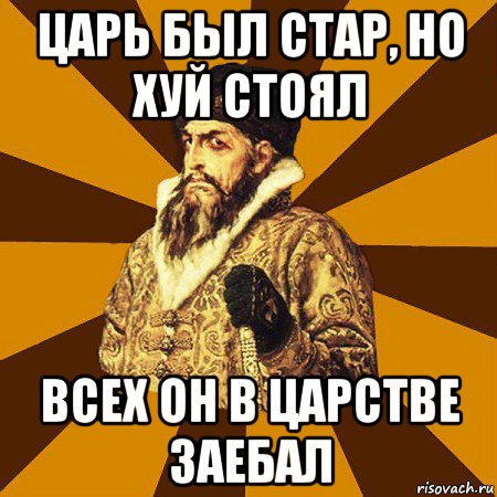 царь был стар, но хуй стоял всех он в царстве заебал, Мем Не царское это дело