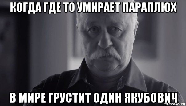 когда где то умирает параплюх в мире грустит один якубович, Мем Не огорчай Леонида Аркадьевича