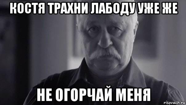 костя трахни лабоду уже же не огорчай меня, Мем Не огорчай Леонида Аркадьевича