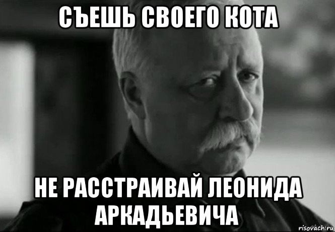 съешь своего кота не расстраивай леонида аркадьевича, Мем Не расстраивай Леонида Аркадьевича