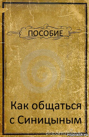 ПОСОБИЕ Как общаться с Синицыным, Комикс обложка книги