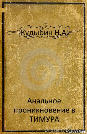 Кудыбин Н.А. Анальное проникновение в ТИМУРА, Комикс обложка книги