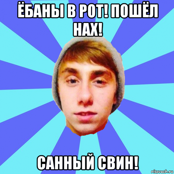 ёбаны в рот! пошёл нах! санный свин!