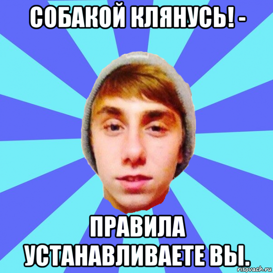 собакой клянусь! - правила устанавливаете вы.