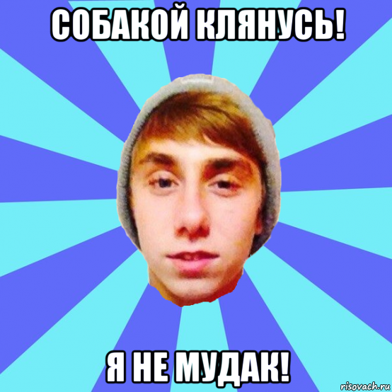собакой клянусь! я не мудак!