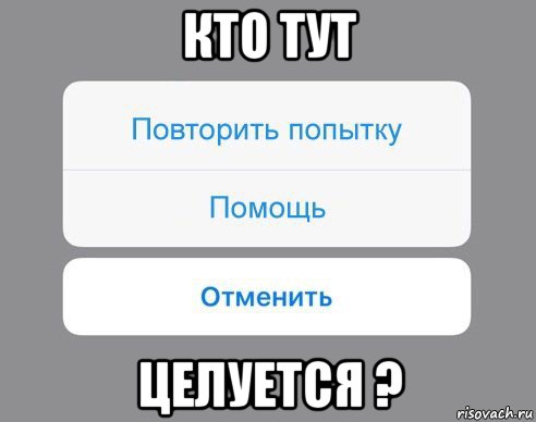 кто тут целуется ?, Мем Отменить Помощь Повторить попытку