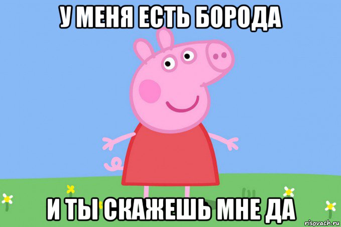 у меня есть борода и ты скажешь мне да