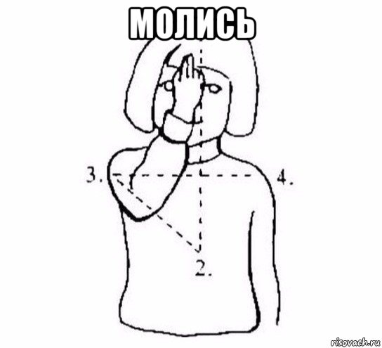 молись , Мем  Перекреститься