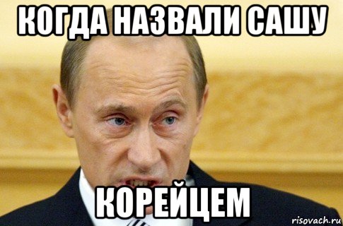 когда назвали сашу корейцем, Мем путин