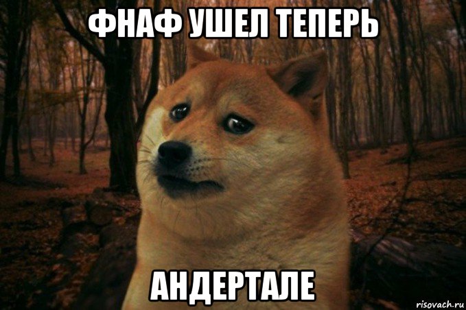 фнаф ушел теперь андертале, Мем SAD DOGE